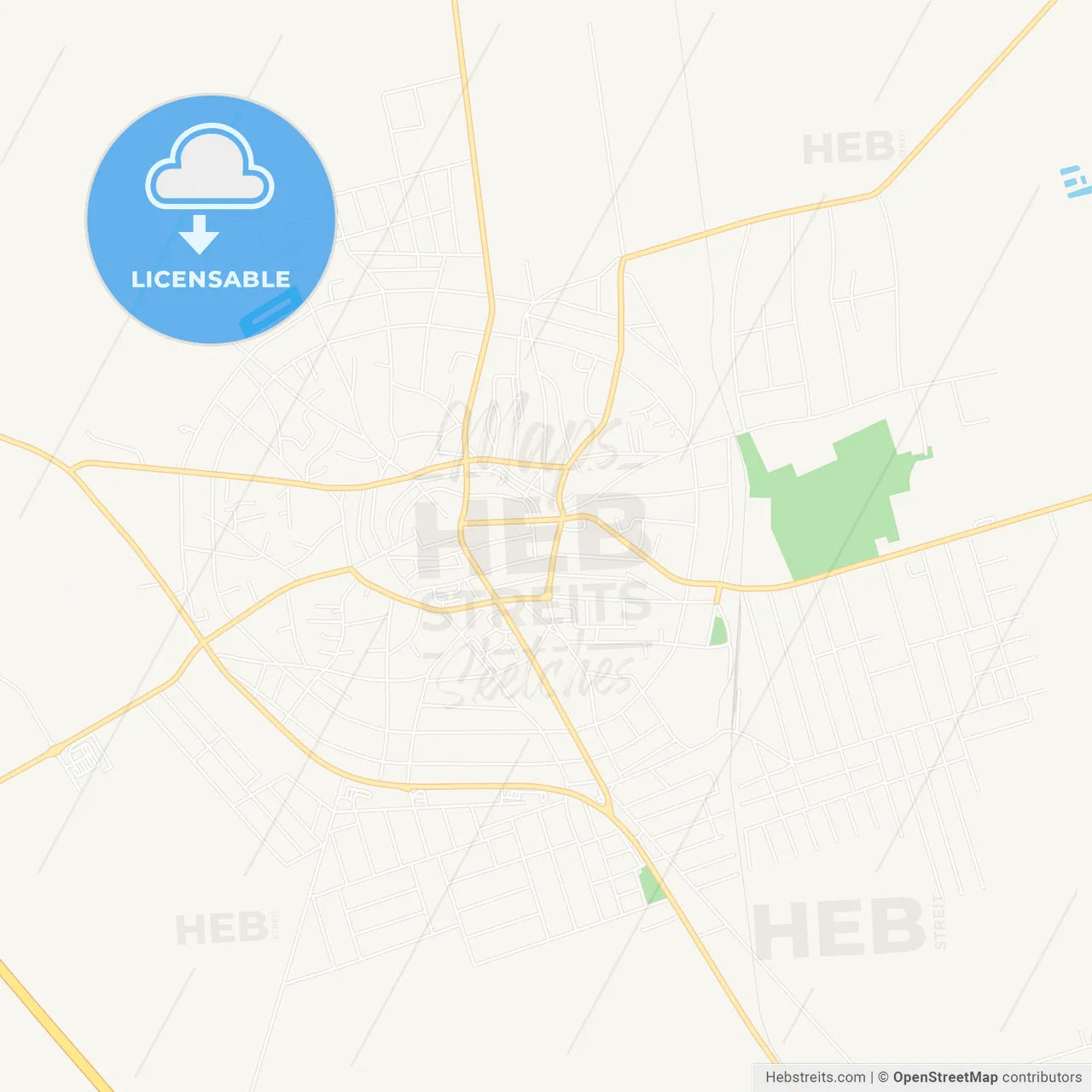 Hajduboszormeny, Hungary Vector Map - Classic Colors