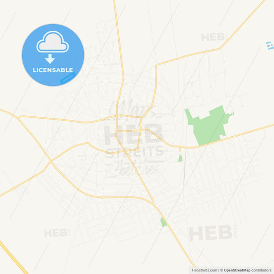 Hajduboszormeny, Hungary Vector Map - Classic Colors