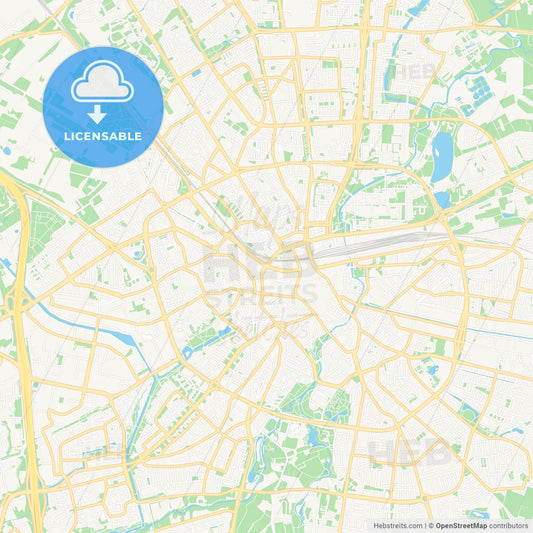 Eindhoven, Netherlands Vector Map - Classic Colors