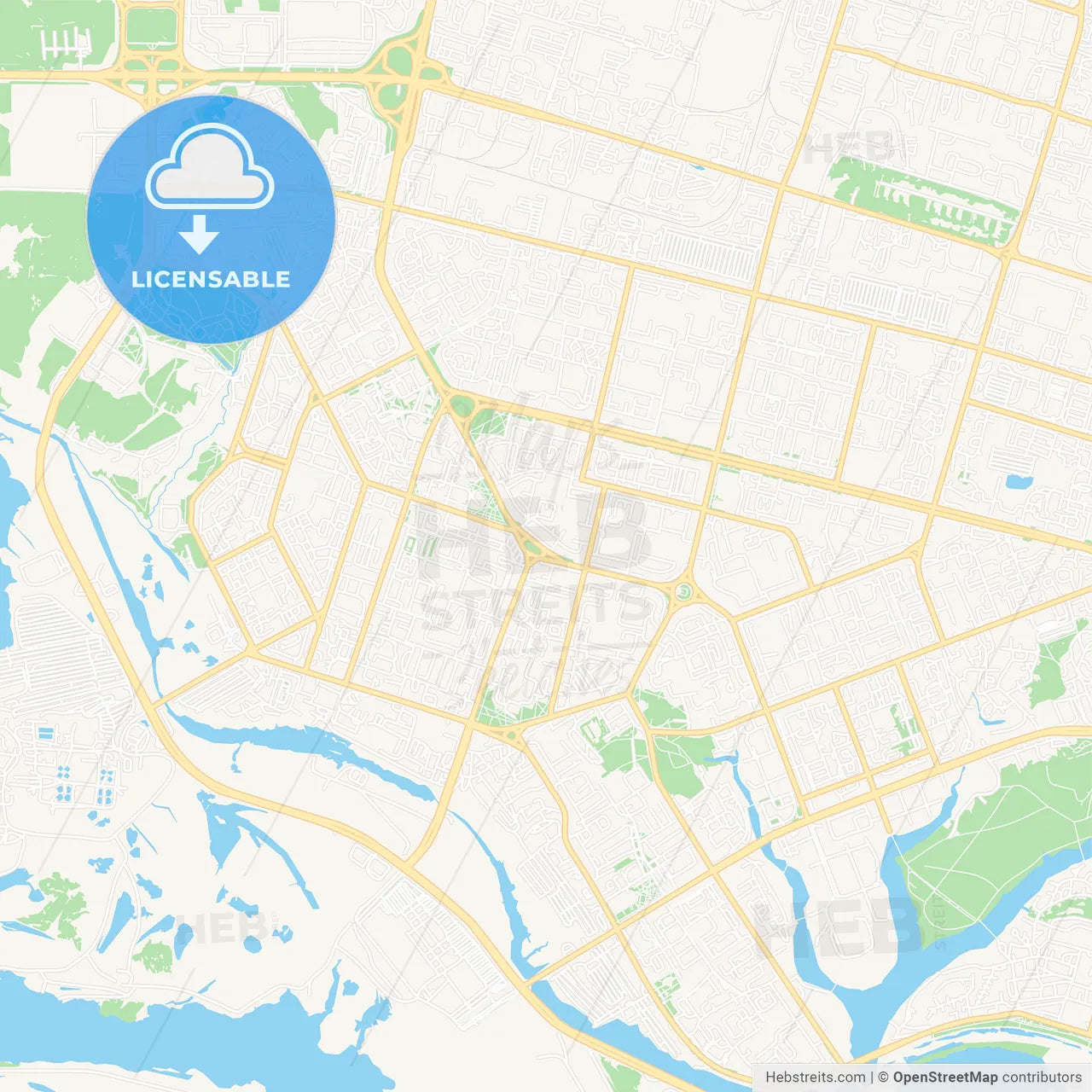 Surgut, Russia Vector Map - Classic Colors