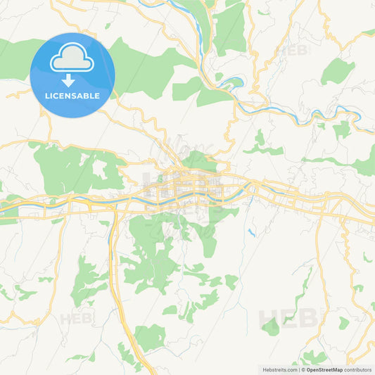 Printable street map of Tianshui, China