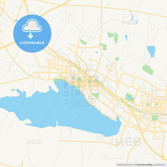 Printable street map of Pingdingshan, China