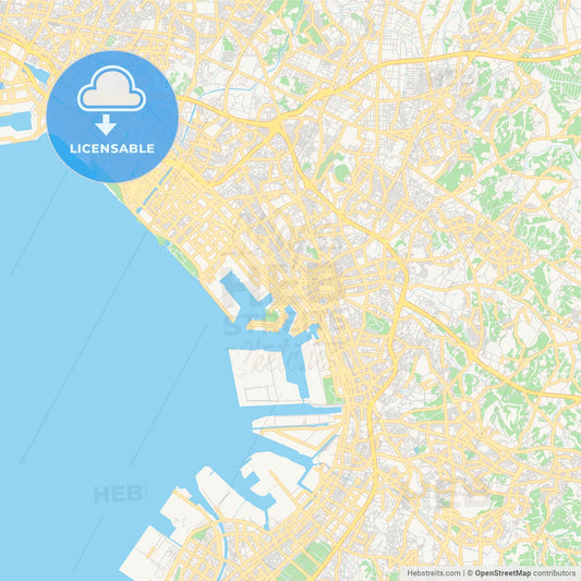 Printable street map of Chiba, Japan