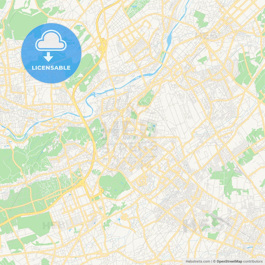Printable street map of Iruma, Japan
