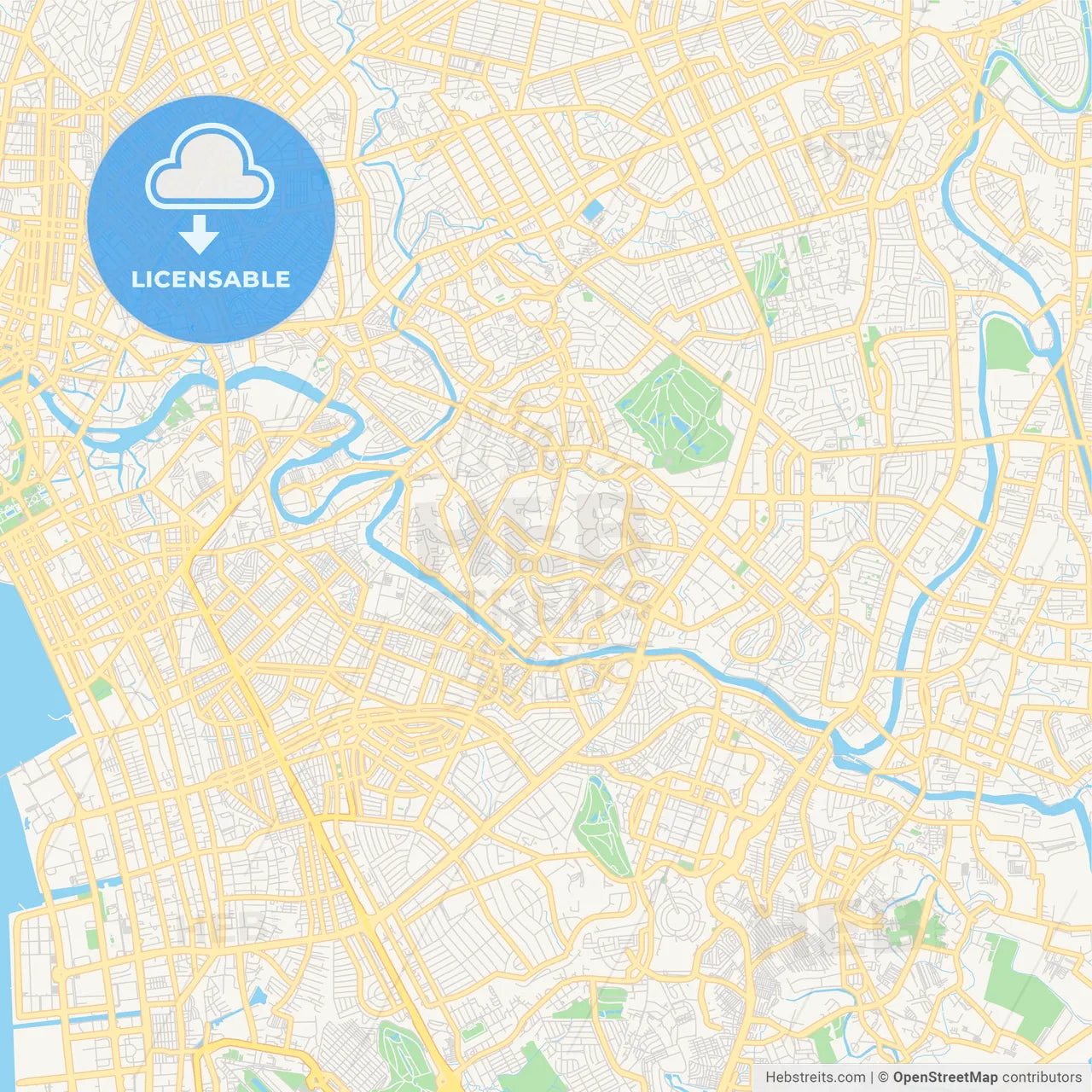 Printable street map of Mandaluyong, Philippines