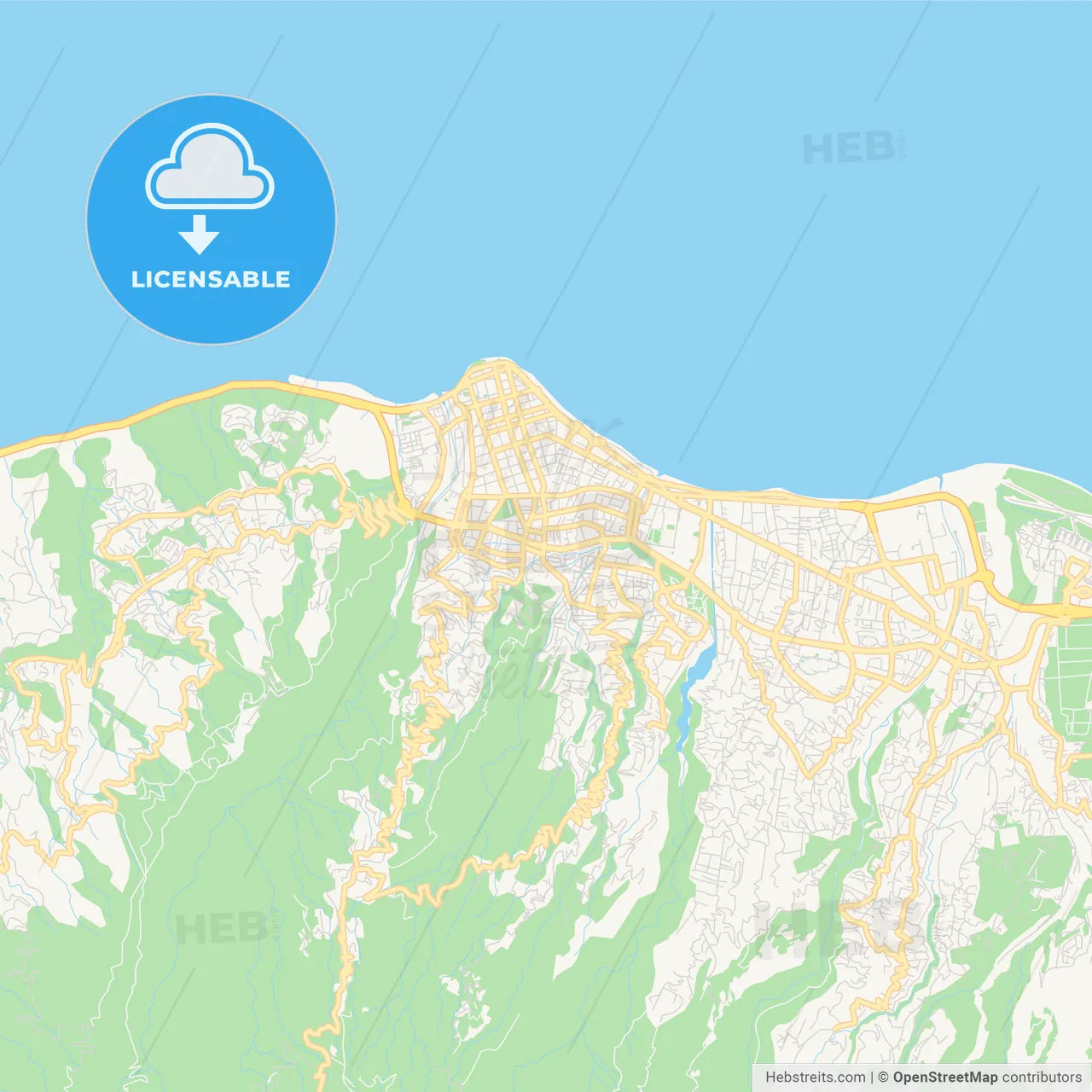 Printable street map of Funtua, Nigeria