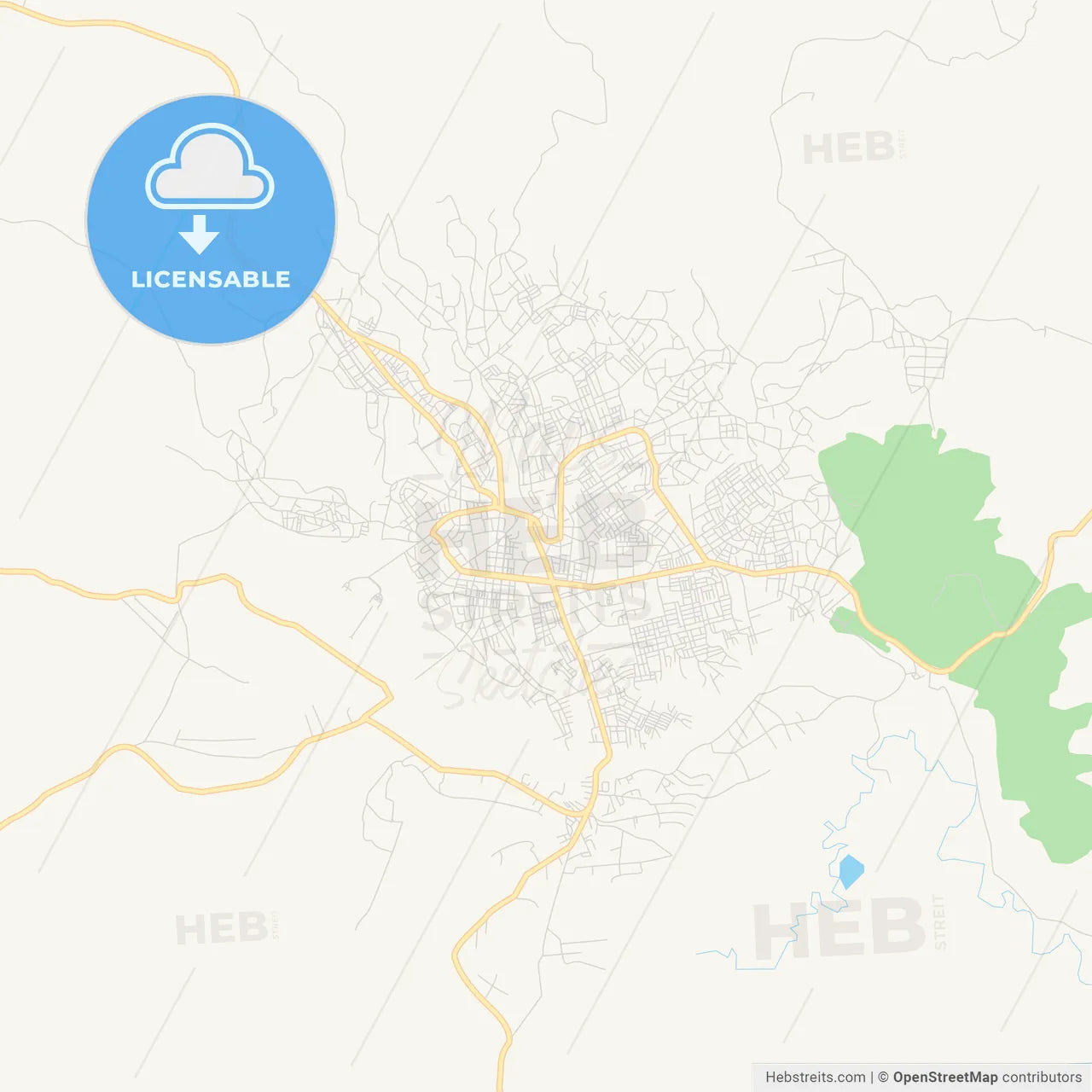 Printable street map of Jimma, Ethiopia