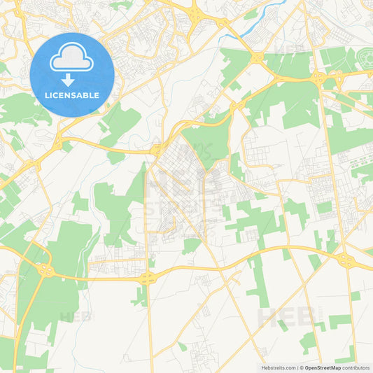 Printable street map of Baraki, Algeria