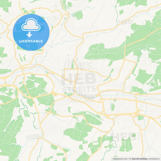 Goppingen, Germany Vector Map - Classic Colors