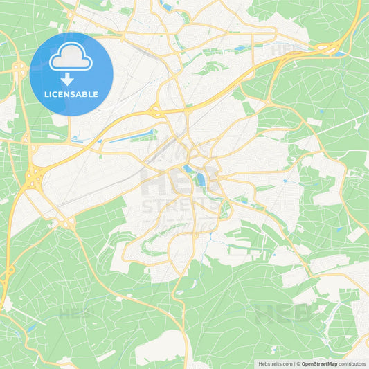 Boblingen, Germany Vector Map - Classic Colors