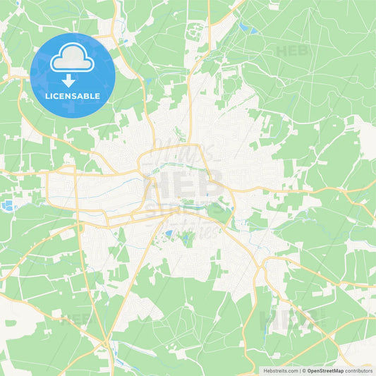 Lemgo, Germany Vector Map - Classic Colors