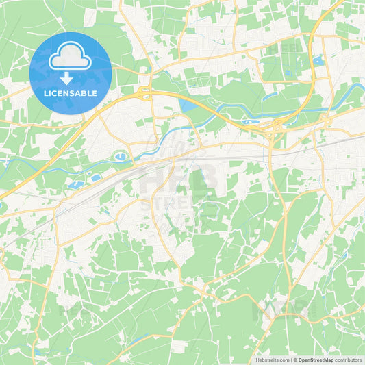 Lohne, Germany Vector Map - Classic Colors