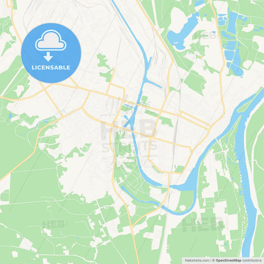 Eisenhuttenstadt, Germany Vector Map - Classic Colors