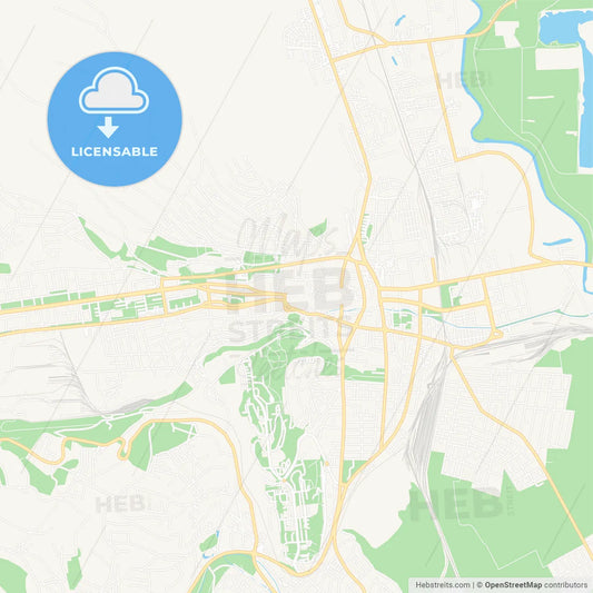 Miskolc, Hungary Vector Map - Classic Colors