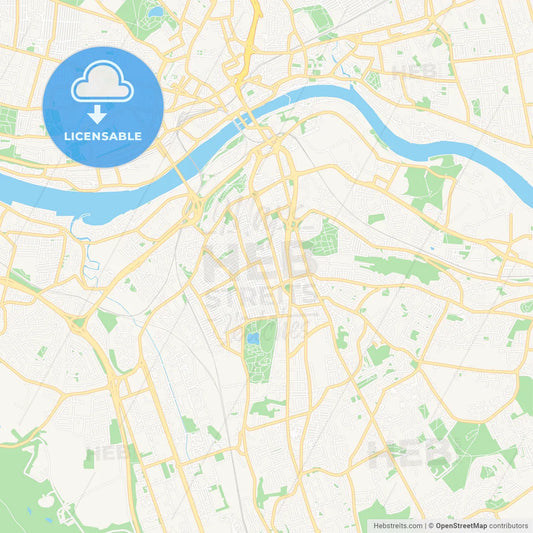 Gateshead, England Vector Map - Classic Colors