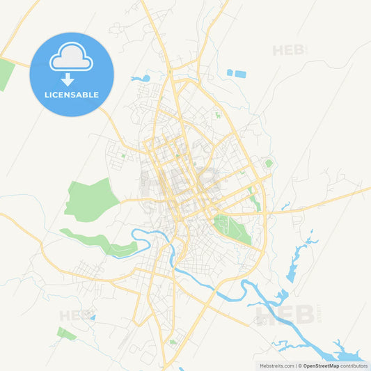 Empty vector map of Sancti Spíritus, Sancti Spíritus, Cuba