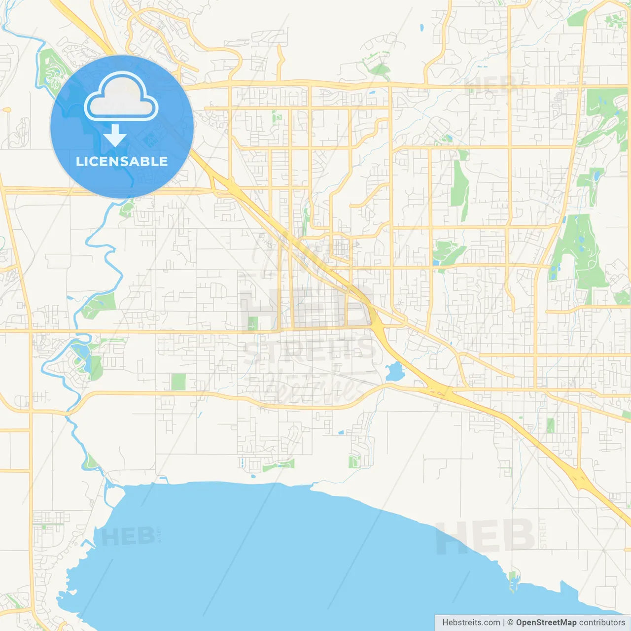 Empty vector map of Lehi, Utah, USA