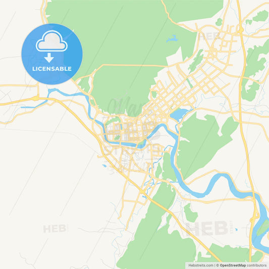 Printable street map of Linhai, China