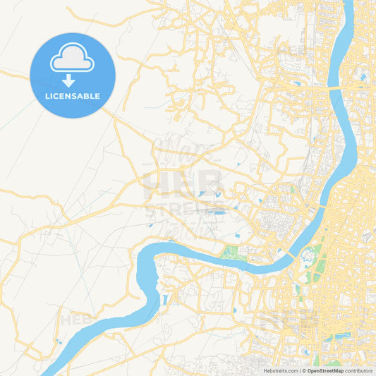 Printable street map of Howrah, India