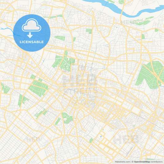 Printable street map of Fukaya, Japan