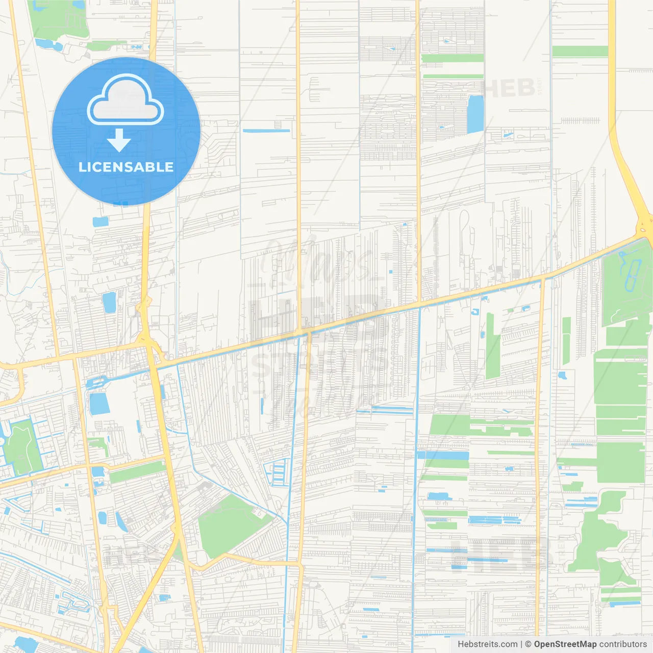 Printable street map of Rangsit, Thailand