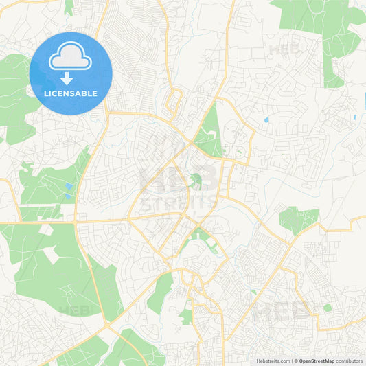 Printable street map of Lilongwe, Malawi