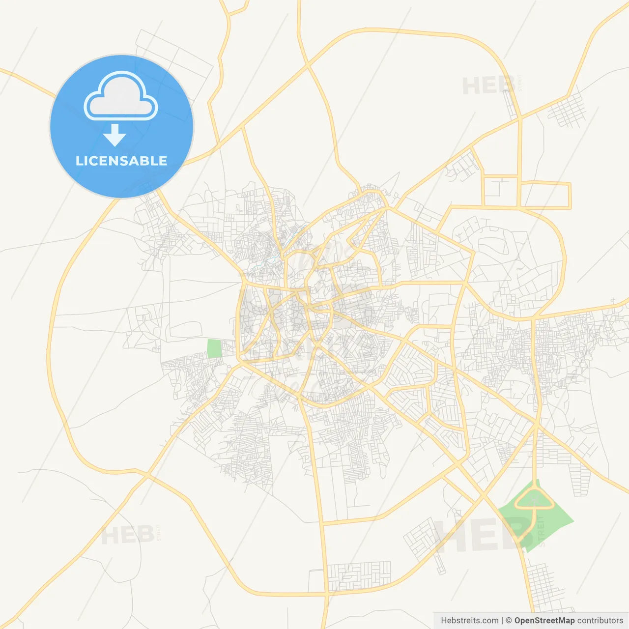 Printable street map of Katsina, Nigeria