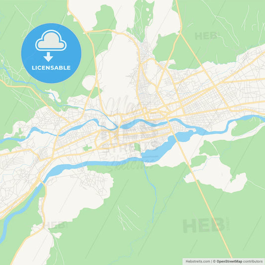 Printable street map of Maroua, Cameroon