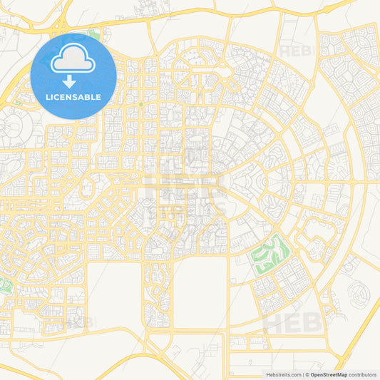 Printable street map of New Cairo, Egypt