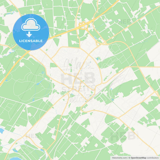 Dulmen, Germany Vector Map - Classic Colors