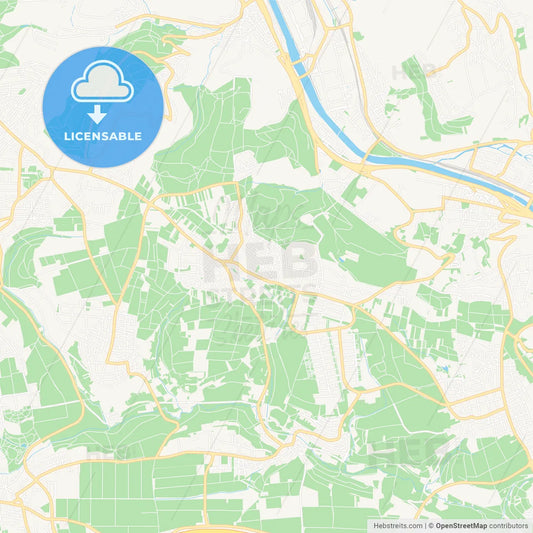 Ostfildern, Germany Vector Map - Classic Colors