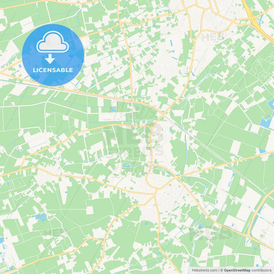 Horst aan de Maas, Netherlands Vector Map - Classic Colors