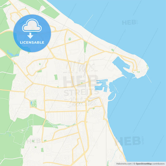 Hartlepool, England Vector Map - Classic Colors