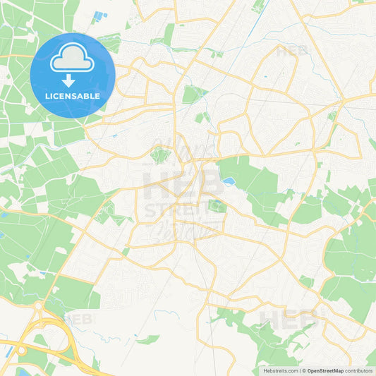 Altrincham, England Vector Map - Classic Colors