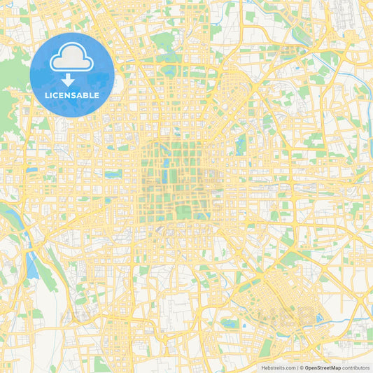 Printable street map of Beijing, China