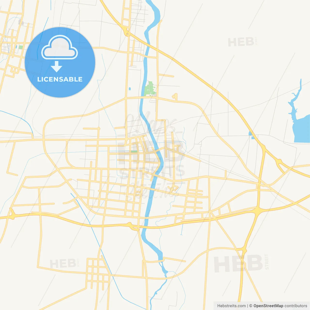 Printable street map of Xinyi, China