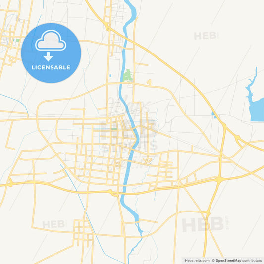 Printable street map of Xinyi, China
