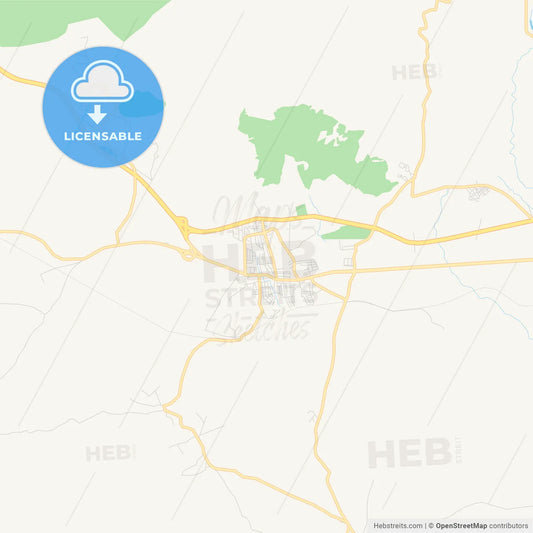 Printable street map of El Achir, Algeria