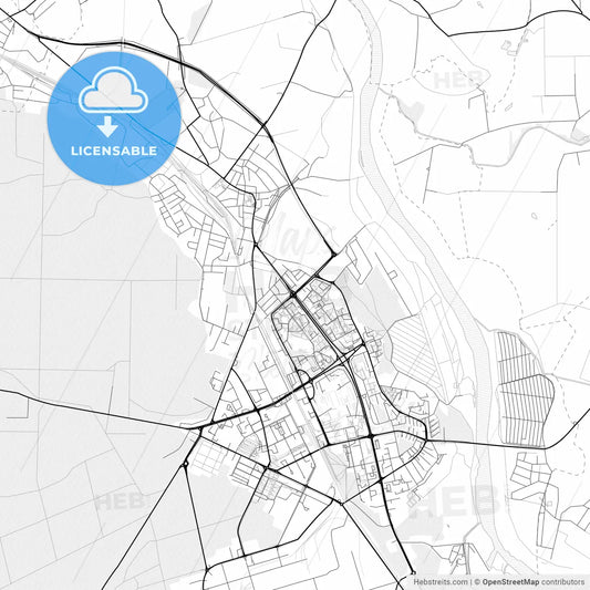Vector PDF map of Stalowa Wola, Poland