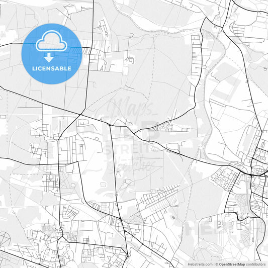 Vector PDF map of Siemianowice Śląskie, Poland