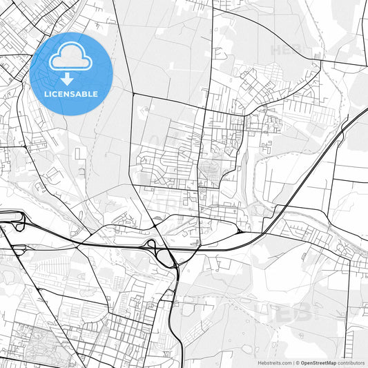 Vector PDF map of Piekary Śląskie, Poland