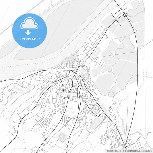 Vector PDF map of Smederevo, Serbia