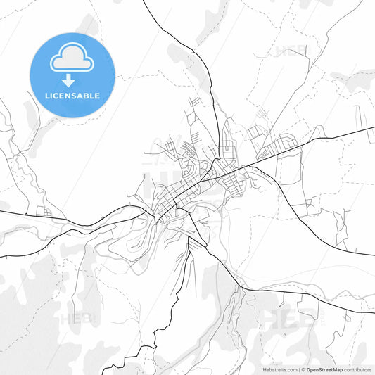 Vector PDF map of Prokuplje, Serbia