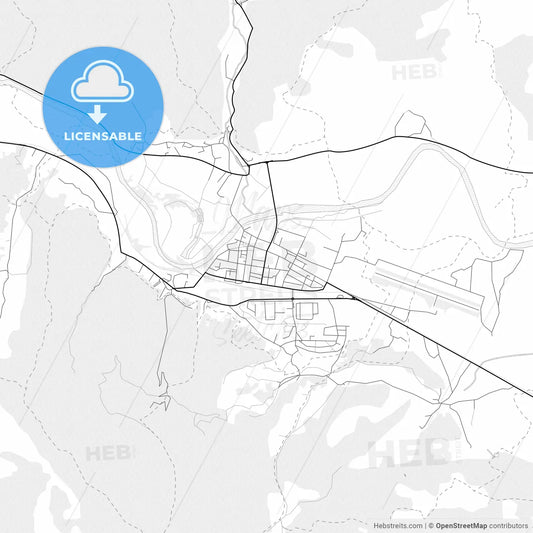 Vector PDF map of Trstenik, Serbia