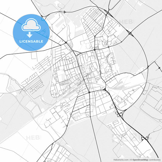 Vector PDF map of Trnava, Slovakia