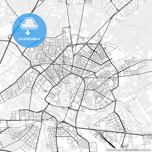 Vector PDF map of Salamanca, Spain