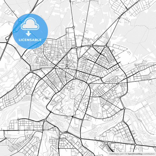 Vector PDF map of Salamanca, Spain