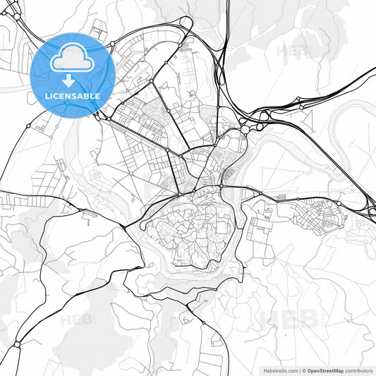 Vector PDF map of Toledo, Spain