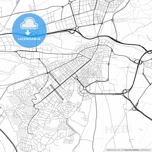 Vector PDF map of Torrent, Spain