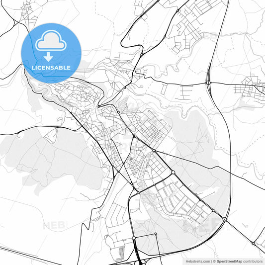 Vector PDF map of Segovia, Spain
